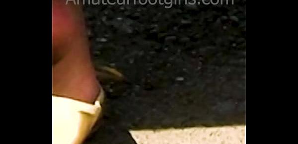  Shoeplay Feet Toes girl plays with her golden flats and shows her sweaty toes Ballerrinas Flatsshoes